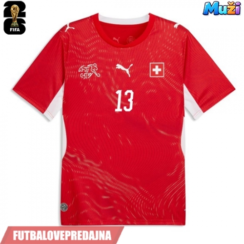 Lacne Muži Futbalové dres Švajčiarsko Zeki Amdouni #23 MS 2026 Krátky Rukáv - Domáci